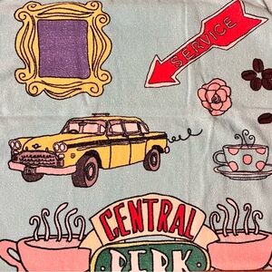 Colorful Central Perk Themed Tapestry